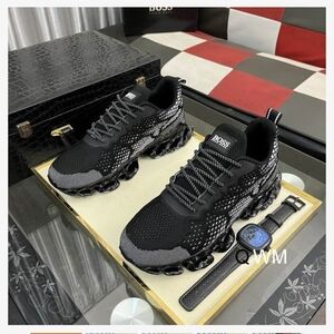 Boss Black and Gray Sneakers